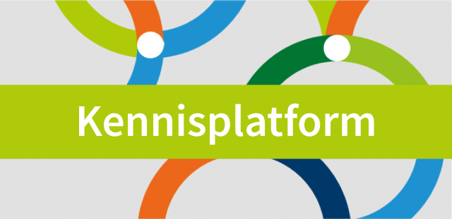 Abstracte titelachtergrond bij Kennisplatform